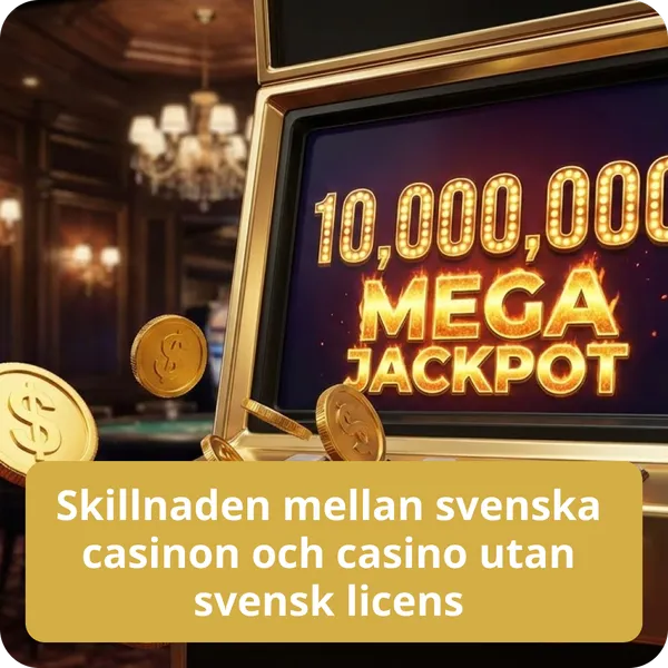 Skillnaden mellan svenska casinon och casino utan svensk licens