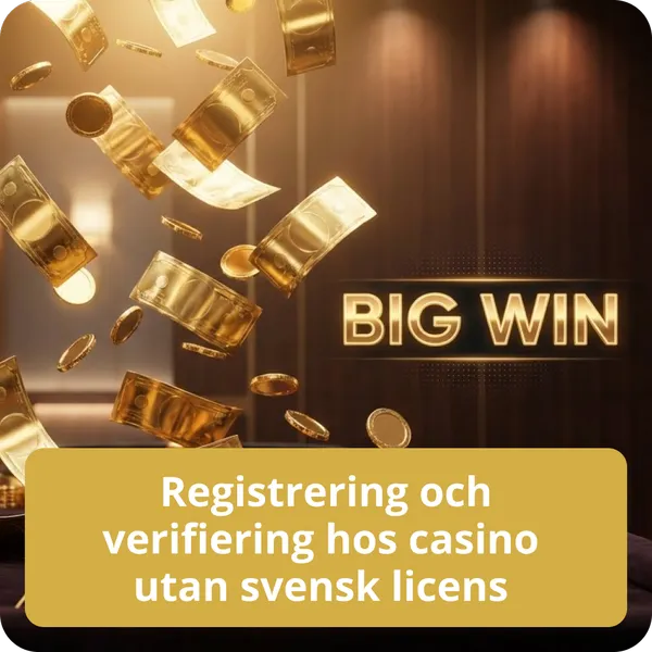 Registrering och verifiering hos casino utan svensk licens